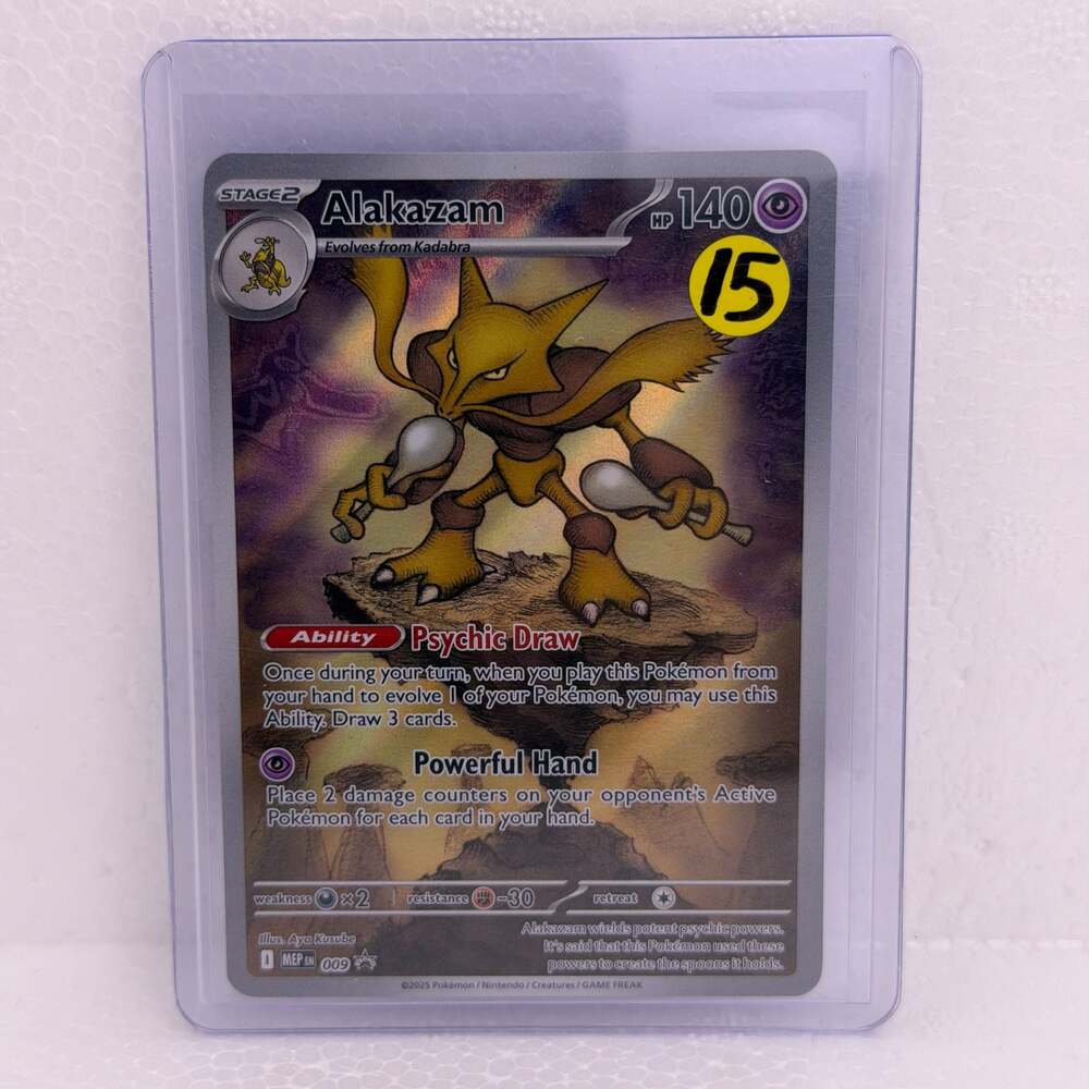 2025 Pokemon Mega Evolution Promo Alakazam MEP 009 Illustration Rare